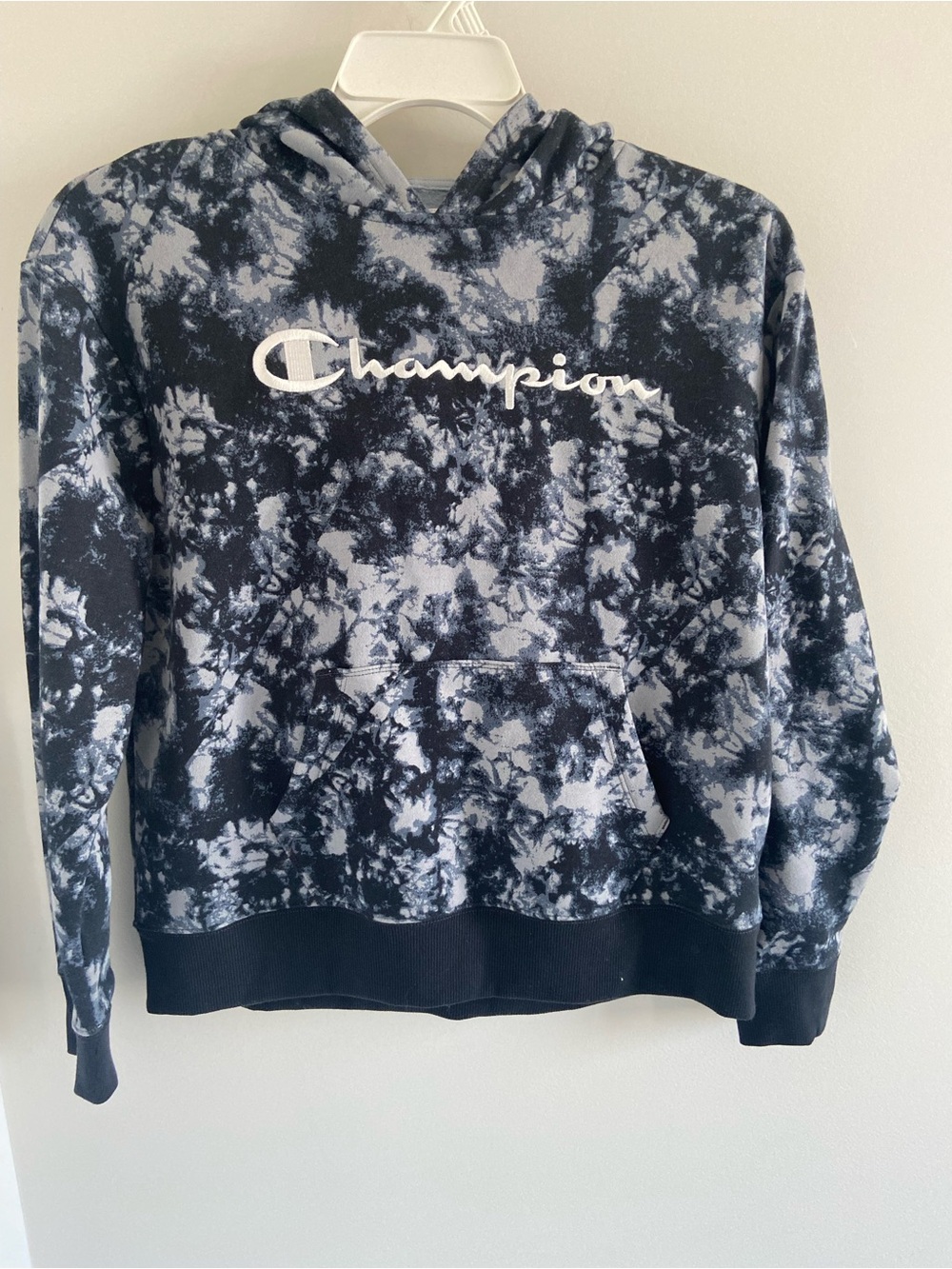 Champion Black & White Tie-Dye Crewneck Sweatshirt